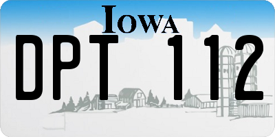 IA license plate DPT112