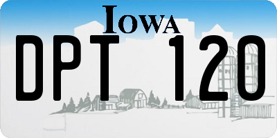 IA license plate DPT120