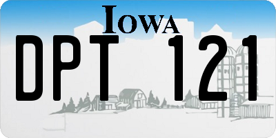 IA license plate DPT121