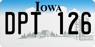 IA license plate DPT126