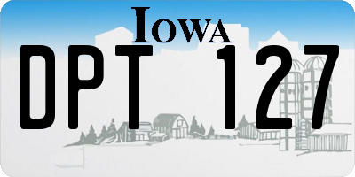 IA license plate DPT127