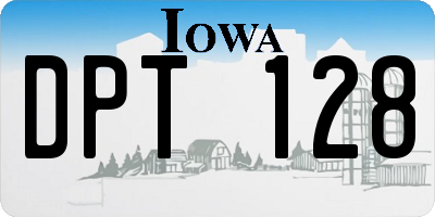 IA license plate DPT128