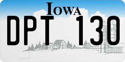 IA license plate DPT130