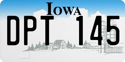 IA license plate DPT145