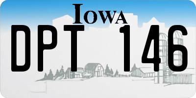 IA license plate DPT146