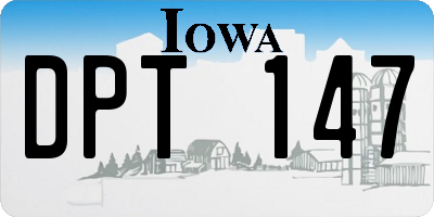 IA license plate DPT147
