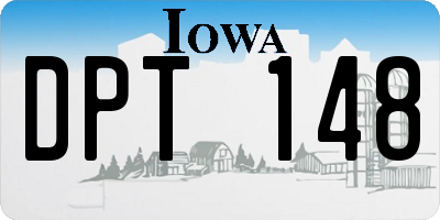 IA license plate DPT148