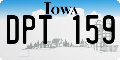 IA license plate DPT159