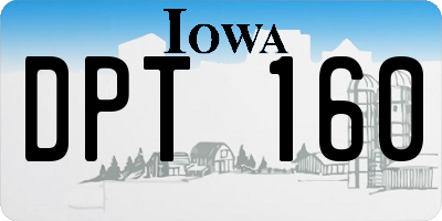 IA license plate DPT160