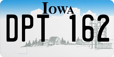 IA license plate DPT162