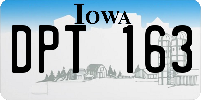 IA license plate DPT163