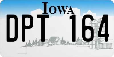 IA license plate DPT164