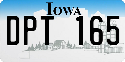 IA license plate DPT165