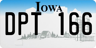 IA license plate DPT166