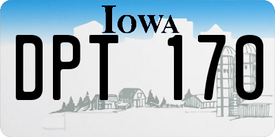 IA license plate DPT170