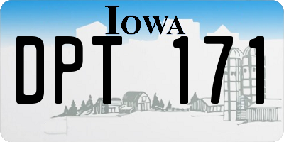 IA license plate DPT171