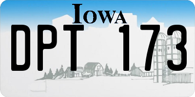 IA license plate DPT173
