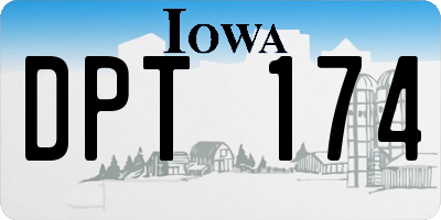 IA license plate DPT174