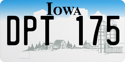 IA license plate DPT175
