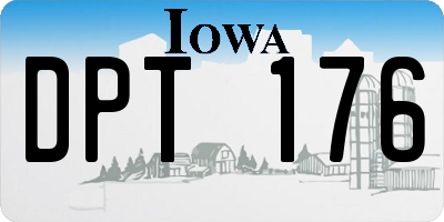 IA license plate DPT176