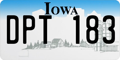 IA license plate DPT183