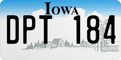 IA license plate DPT184