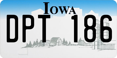 IA license plate DPT186