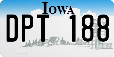 IA license plate DPT188