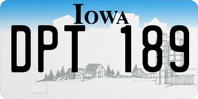 IA license plate DPT189