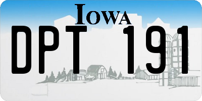 IA license plate DPT191