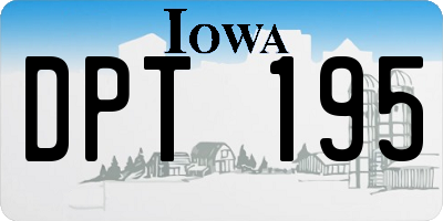 IA license plate DPT195