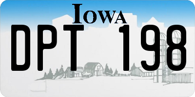 IA license plate DPT198