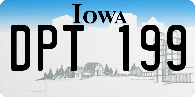 IA license plate DPT199