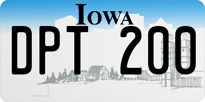 IA license plate DPT200