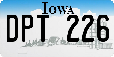 IA license plate DPT226
