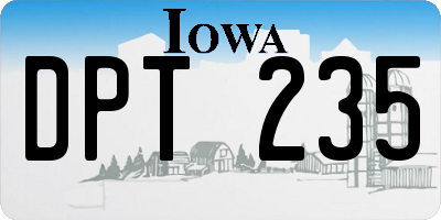 IA license plate DPT235