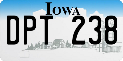 IA license plate DPT238