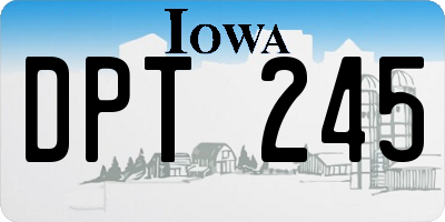 IA license plate DPT245
