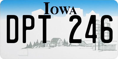 IA license plate DPT246
