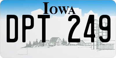IA license plate DPT249
