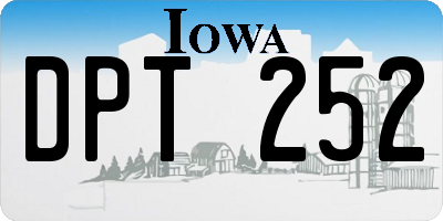 IA license plate DPT252