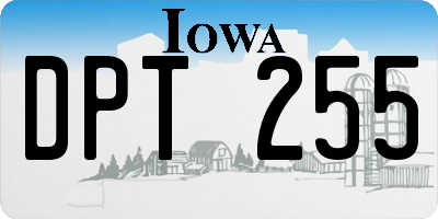 IA license plate DPT255