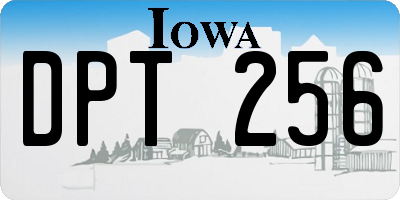 IA license plate DPT256