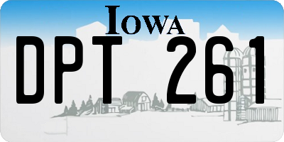 IA license plate DPT261