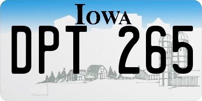 IA license plate DPT265