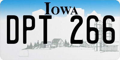IA license plate DPT266