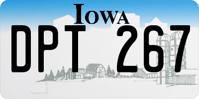 IA license plate DPT267