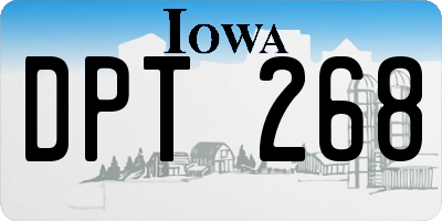 IA license plate DPT268
