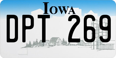 IA license plate DPT269