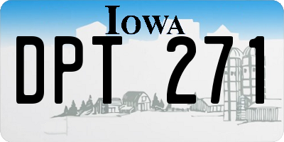 IA license plate DPT271